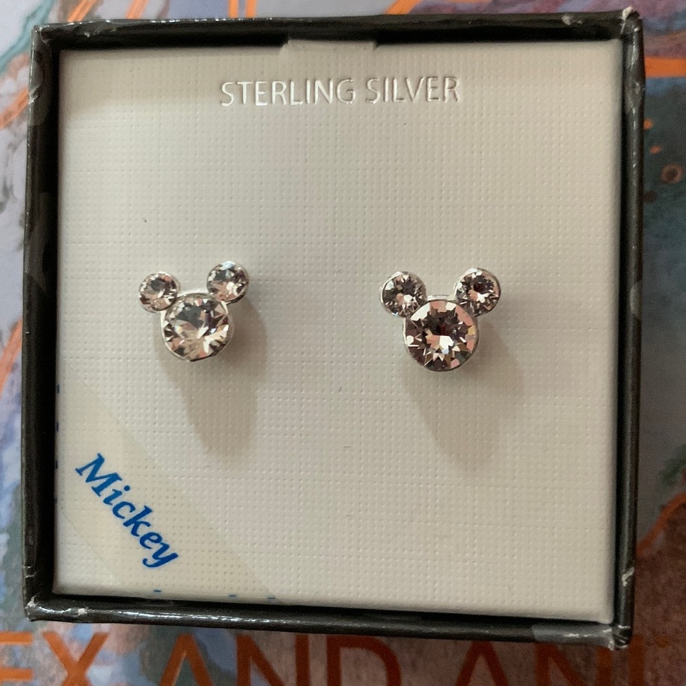 Mickey Mouse Sterling Silver Earrings